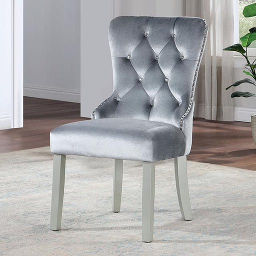ADALIA Wingback Chair (2/CTN), Silver/Dark Gray - Big's Furniture (NV) - Multi Location