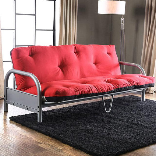Aksel Black/Red Futon Mattress, Black, Red & Gray - Big's Furniture (NV) - Multi Location