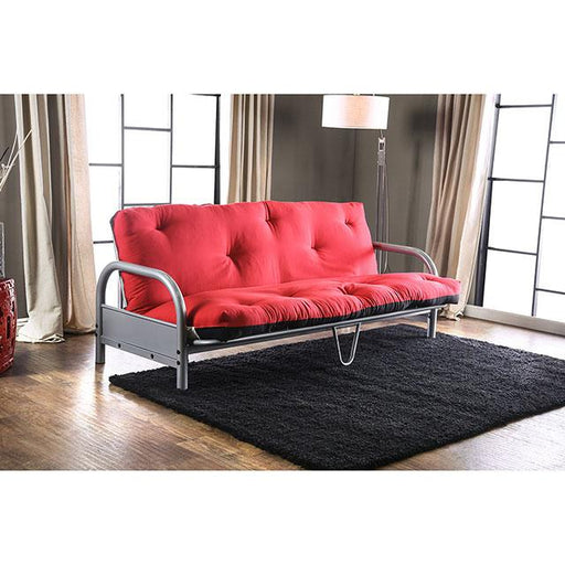 Aksel Black/Red Futon Mattress, Black, Red & Gray - Big's Furniture (NV) - Multi Location