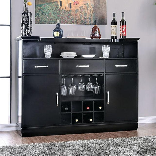Alena Black Bar Table w/ LED Touch Light & Mirror - Big's Furniture (NV) - Multi Location