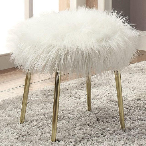 Caoimhe White/Gold Ottoman - Big's Furniture (NV) - Multi Location