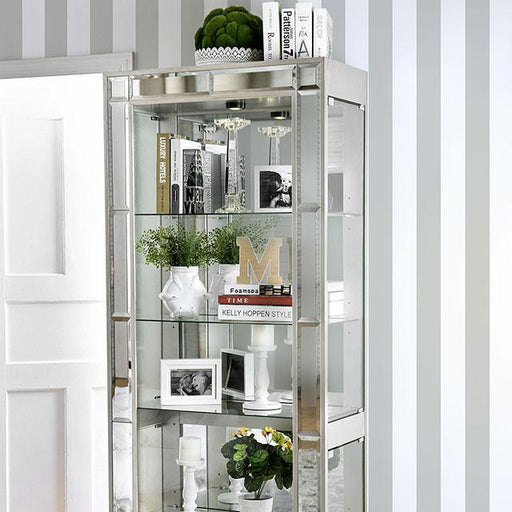 Carrollton Chrome Curio Cabinet - Big's Furniture (NV) - Multi Location