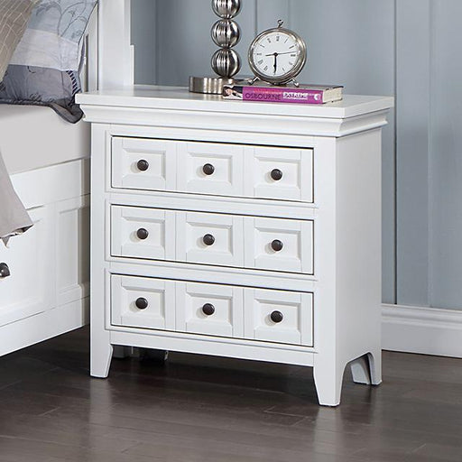 CASTILE Night Stand w/ USB, White - Big's Furniture (NV) - Multi Location