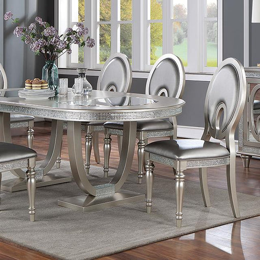 CATHALINA Oval Dining Table, Silver - Big's Furniture (NV) - Multi Location