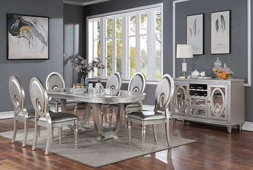 CATHALINA Oval Dining Table, Silver - Big's Furniture (NV) - Multi Location