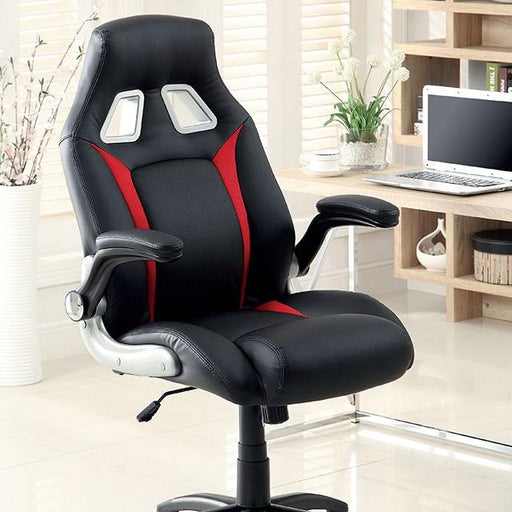 Argon Black/Silver/Red Office Chair - Big's Furniture (NV) - Multi Location