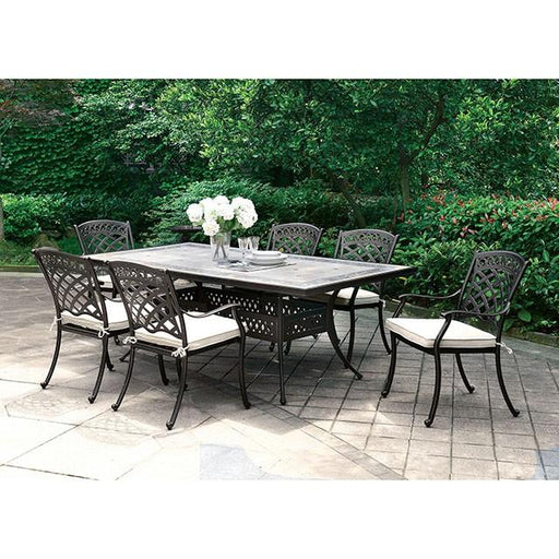 Charissa Antique Black/Beige Arm Chair (4/CTN) - Big's Furniture (NV) - Multi Location