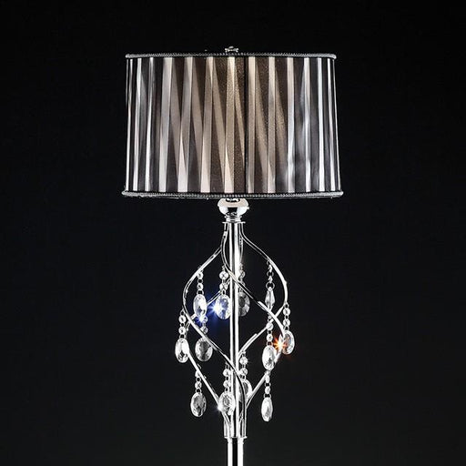 Arya Black/Chrome Floor Lamp, Hanging Crystal - Big's Furniture (NV) - Multi Location