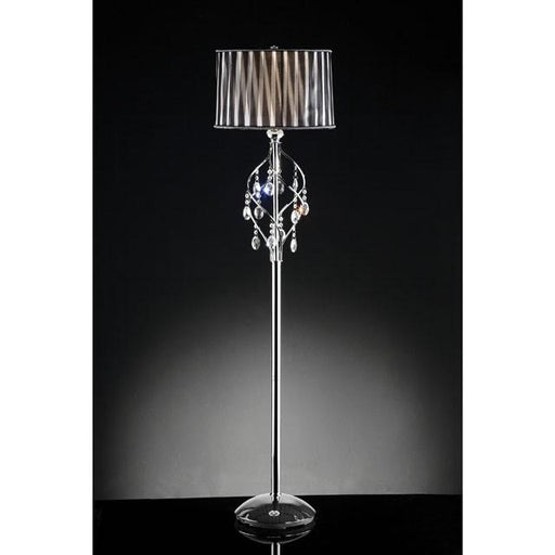 Arya Black/Chrome Floor Lamp, Hanging Crystal - Big's Furniture (NV) - Multi Location