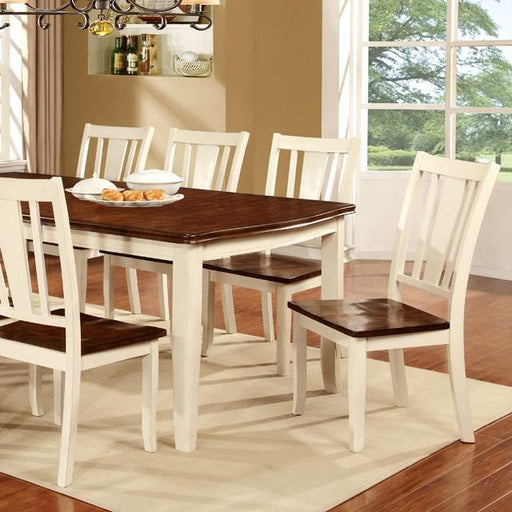 DOVER Vintage White/Cherry Dining Table w/ 18" Leaf - Big's Furniture (NV) - Multi Location