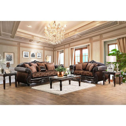 ELPIS Brown/Espresso Love Seat - Big's Furniture (NV) - Multi Location