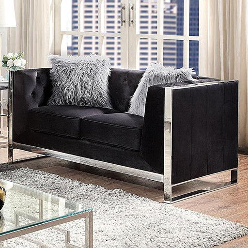EVADNE Loveseat w/ Pillows, Black - Big's Furniture (NV) - Multi Location