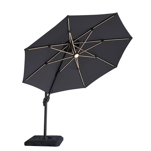Fera 10 Ft Round Umbrella w/ LED Bulb + 37" Large Base - Big's Furniture (NV) - Multi Location