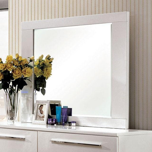CLEMENTINE Glossy White Mirror - Big's Furniture (NV) - Multi Location