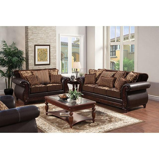 Franklin Dark Brown/Tan Sofa, Dark Brown - Big's Furniture (NV) - Multi Location