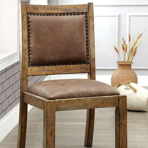 GIANNA Rustic Pine/Brown Side Chair (2/CTN) - Big's Furniture (NV) - Multi Location