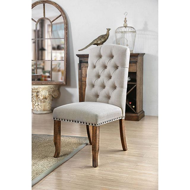 Gianna Rustic Pine/Ivory Side Chair (2/CTN) - Big's Furniture (NV) - Multi Location