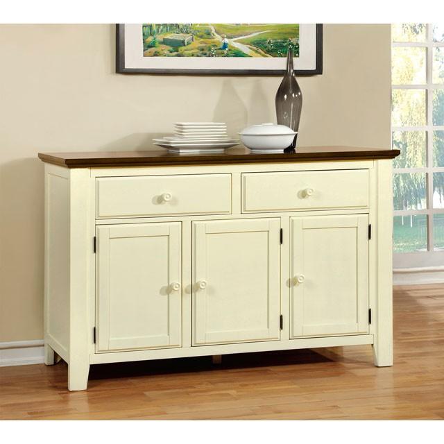 HARRISBURG Vintage White/Dark Oak Server - Big's Furniture (NV) - Multi Location