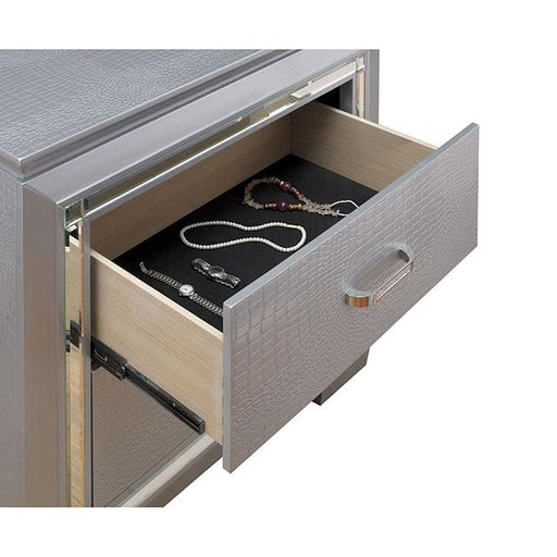 BELLANOVA Silver Night Stand - Big's Furniture (NV) - Multi Location