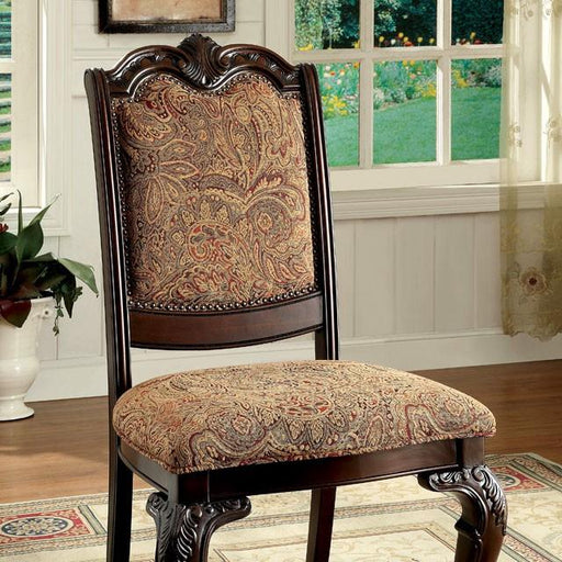 BELLAGIO Brown Cherry/Pattern Fabric Side Chair (2/CTN) - Big's Furniture (NV) - Multi Location