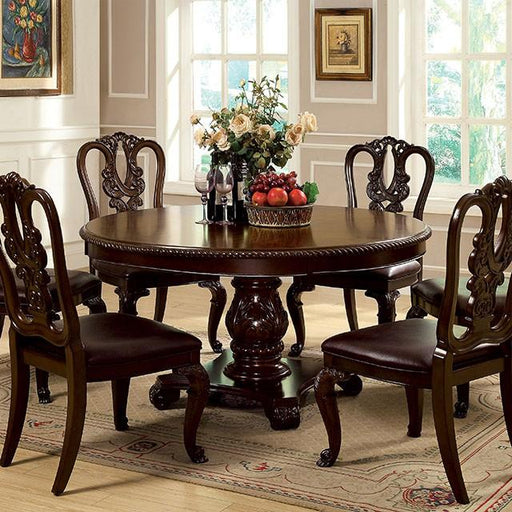 Bellagio Brown Cherry Round Dining Table - Big's Furniture (NV) - Multi Location