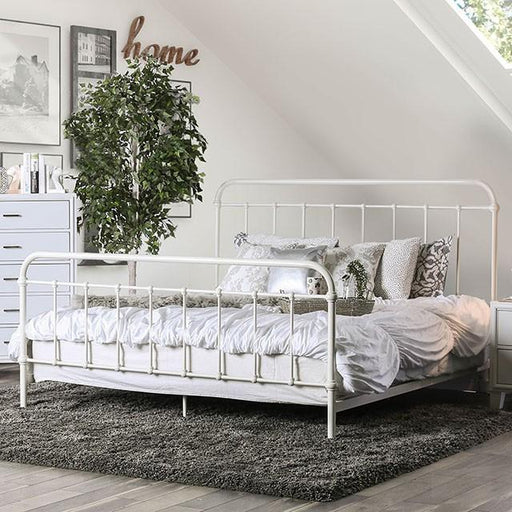 IRIA Vintage White Cal.King, E.King, & Full Bed - Big's Furniture (NV) - Multi Location