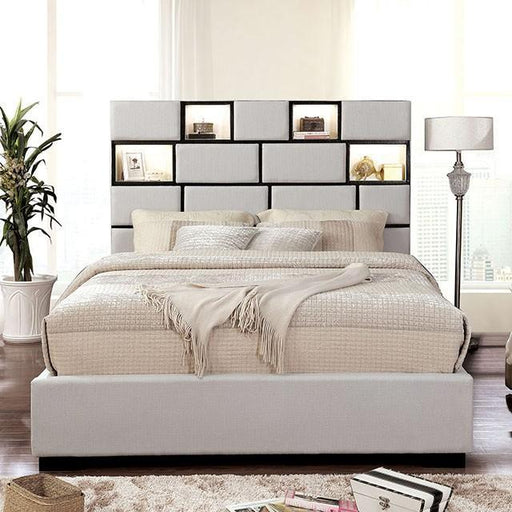 Gemma Beige/Black Cal.King Bed - Big's Furniture (NV) - Multi Location