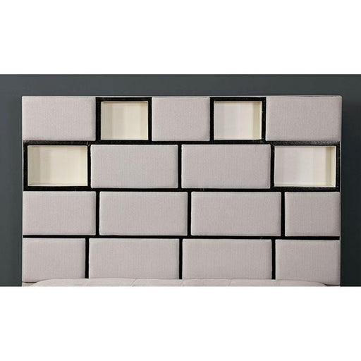 Gemma Beige/Black Cal.King Bed - Big's Furniture (NV) - Multi Location