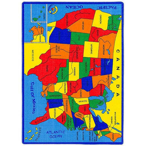 ABBEY Us Map 5' X 8' Area Rug - Big's Furniture (NV) - Multi Location