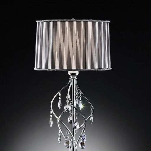 Arya Black/Chrome Table Lamp, Hanging Crystal - Big's Furniture (NV) - Multi Location
