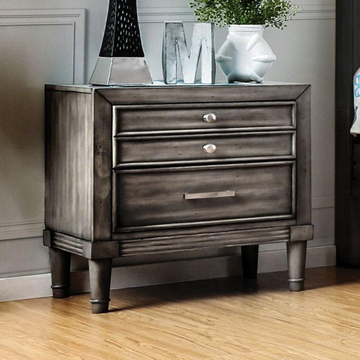 DAPHNE Gray Night Stand - Big's Furniture (NV) - Multi Location