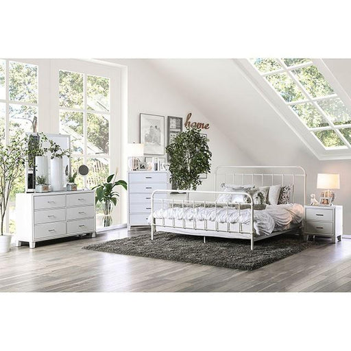 IRIA Vintage White Cal.King, E.King, & Full Bed - Big's Furniture (NV) - Multi Location