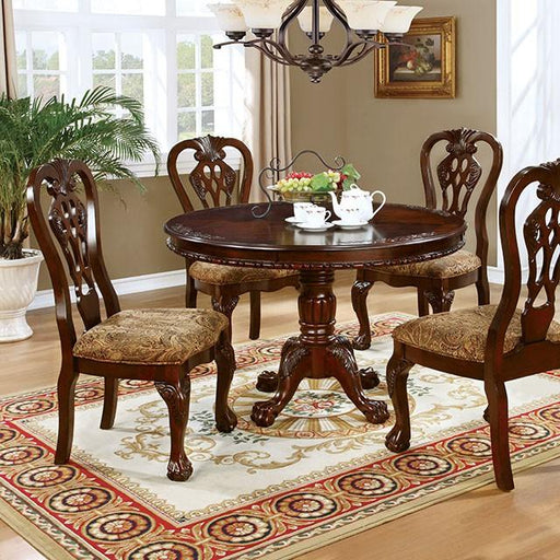 Elana Brown Cherry Round Dining Table - Big's Furniture (NV) - Multi Location
