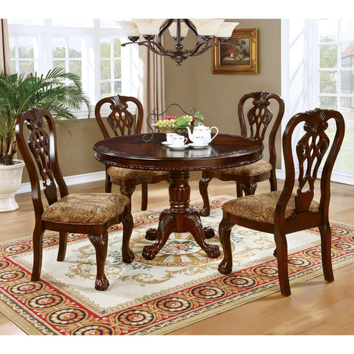 Elana Brown Cherry Round Dining Table - Big's Furniture (NV) - Multi Location
