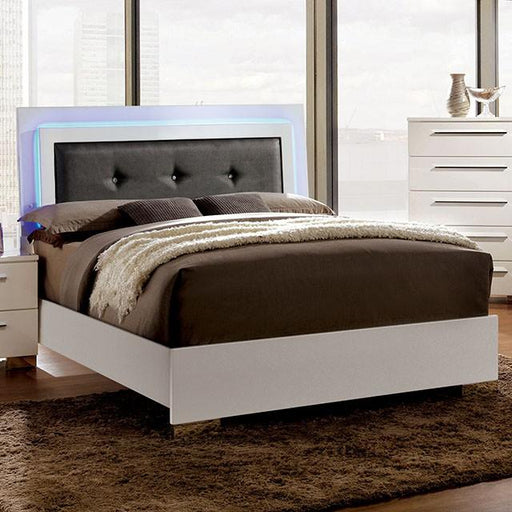 CLEMENTINE Glossy White E.King, Full,& Queen Bed - Big's Furniture (NV) - Multi Location
