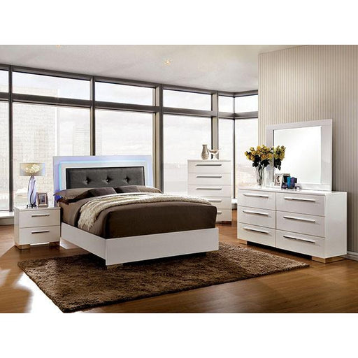 CLEMENTINE Glossy White E.King, Full,& Queen Bed - Big's Furniture (NV) - Multi Location