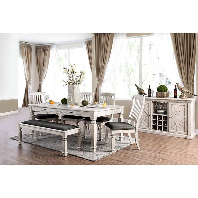 Georgia Antique White/Gray Server - Big's Furniture (NV) - Multi Location