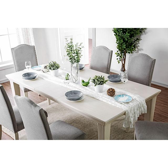 Daniella Antique White Dining Table - Big's Furniture (NV) - Multi Location