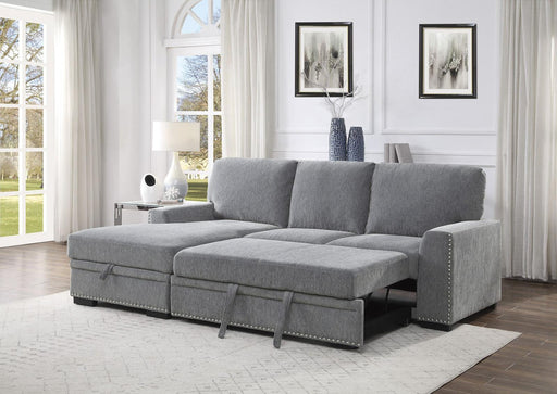 Morelia 2pc Sectional with Pull Out Bed and Left Chaise in Dark Gray 9468DG2LC2R - Big's Furniture (NV) - Multi Location