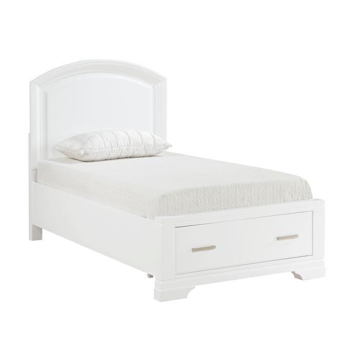 1520WHT-1-Youth (3) Twin Platform Bed with Footboard Storage - Big's Furniture (NV) - Multi Location