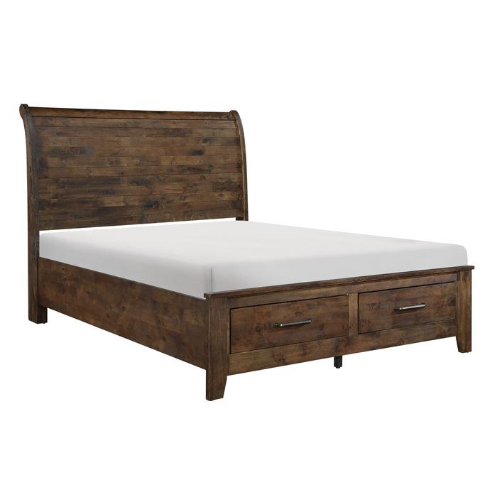 Jerrick (3)California King Sleigh Platform Bed with Footboard Storage - Big's Furniture (NV) - Multi Location