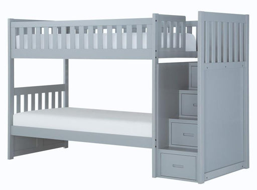 Orion Bunk Bed w/ Reversible Step Storage in Gray B2063SB-1 - Big's Furniture (NV) - Multi Location