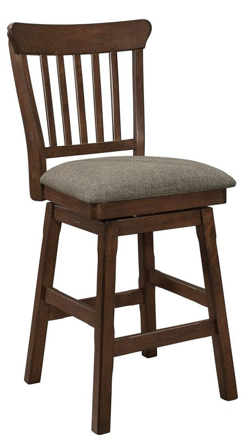 Schleiger Counter Height Swivel Chair in Dark Brown (Set of 2) - Big's Furniture (NV) - Multi Location