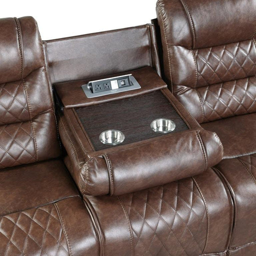 Putnam Power Double Reclining Sofa with Drop-Down in Brown 9405BR-3PW - Big's Furniture (NV) - Multi Location