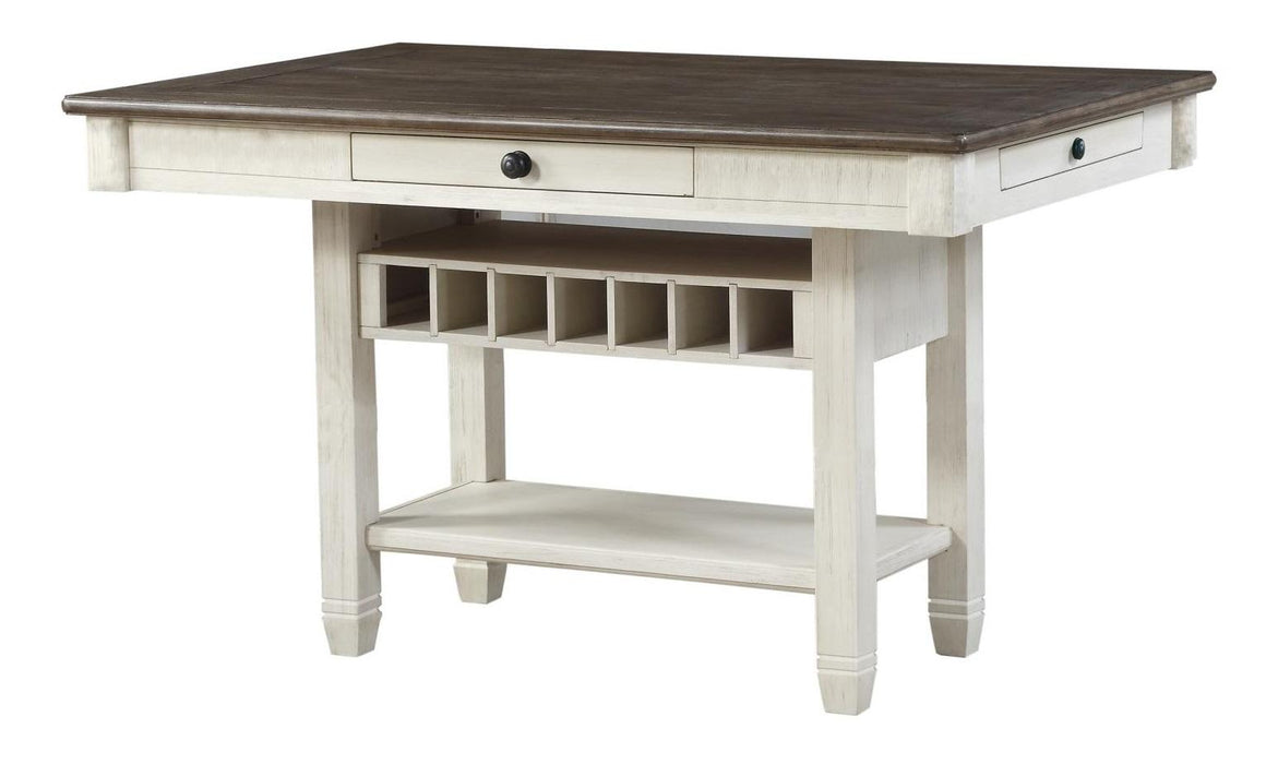 Granby Counter Height Dining Table in White & Brown 5627NW-36 - Big's Furniture (NV) - Multi Location