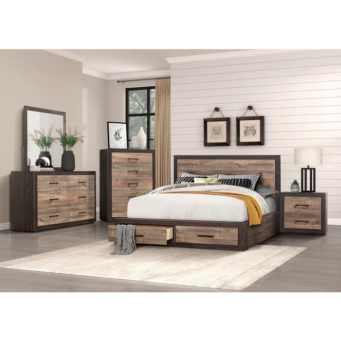 Miter (3)California King Platform Bed with Footboard Storage - Big's Furniture (NV) - Multi Location