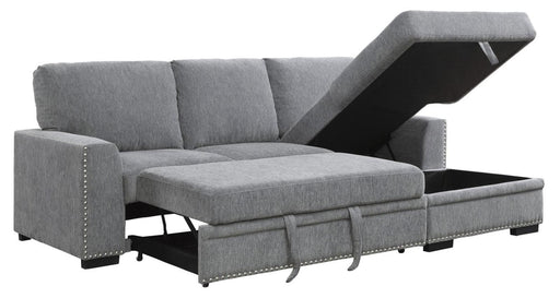 Morelia 2pc Sectional with Pull Out Bed and Right Chaise in Dark Gray 9468DG2RC2L - Big's Furniture (NV) - Multi Location
