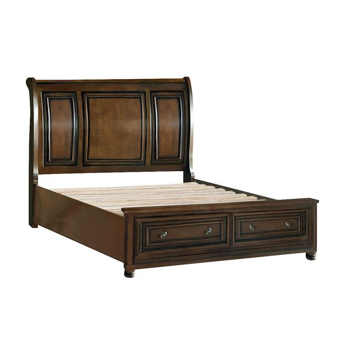 Cumberland (3)California King Sleigh Platform Bed with Footboard Storage - Big's Furniture (NV) - Multi Location