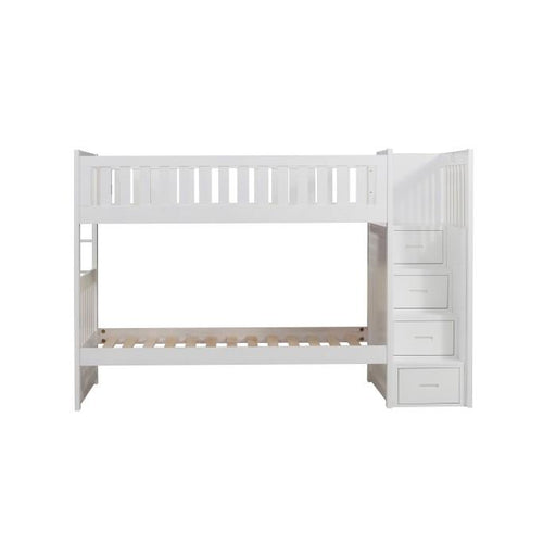 Galen Bunk Bed w/ Reversible Step Storage in White B2053SBW-1 - Big's Furniture (NV) - Multi Location