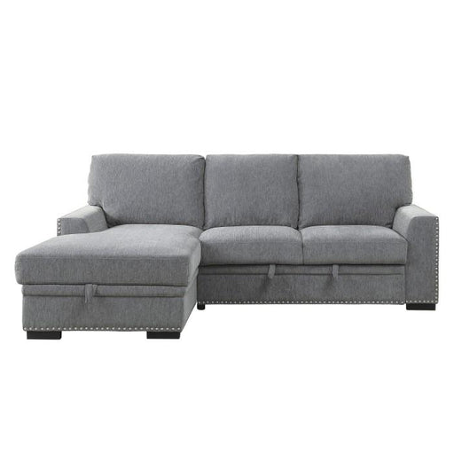 Morelia 2pc Sectional with Pull Out Bed and Left Chaise in Dark Gray 9468DG2LC2R - Big's Furniture (NV) - Multi Location